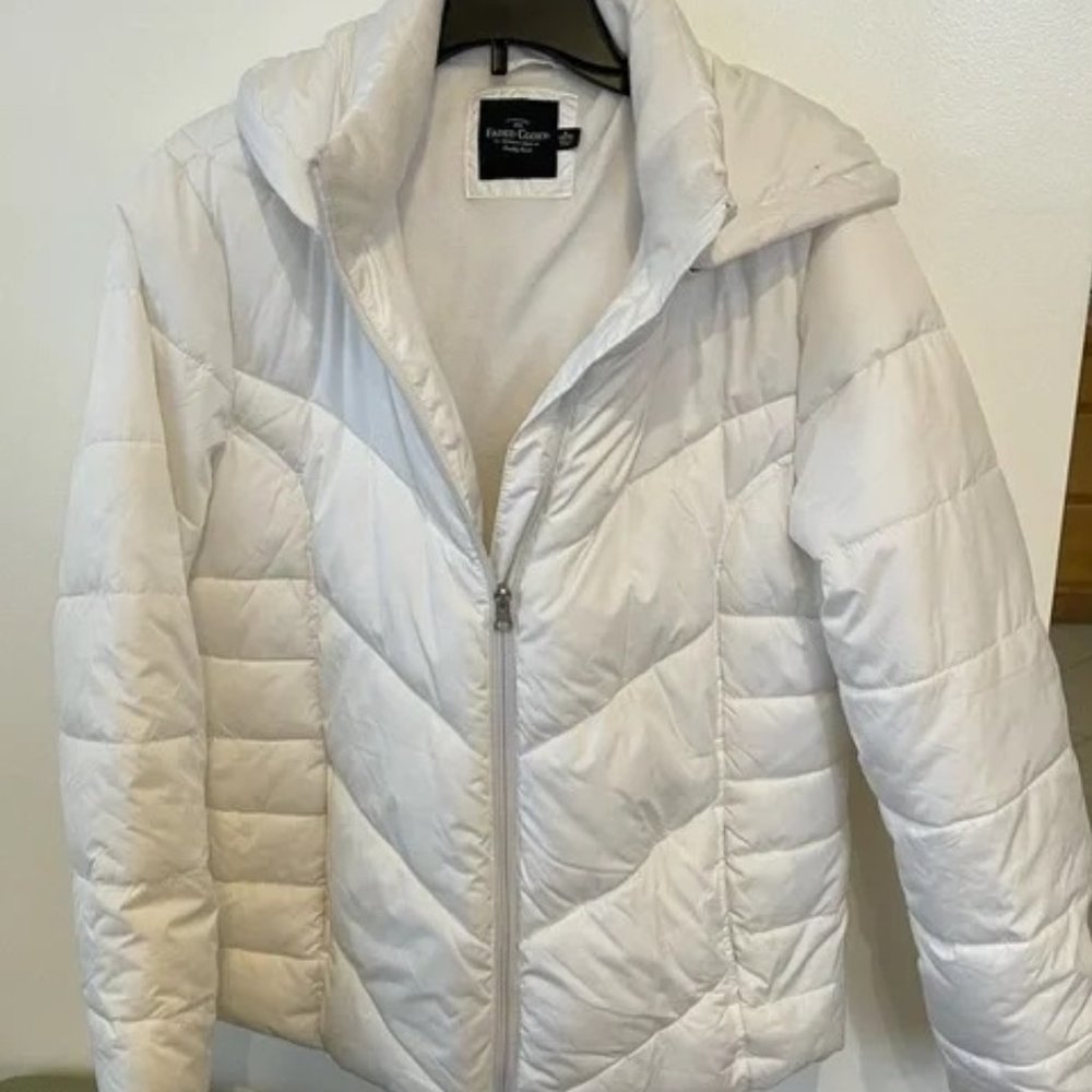 White Winter Bubble White Jacket Large - image 1